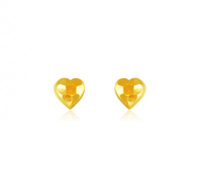 22K Gold Kids Earrings ( 22 Kt Gold Tops )