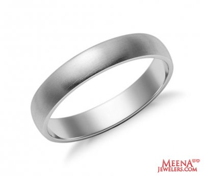 18K White Gold Mens Band ( Wedding Bands )