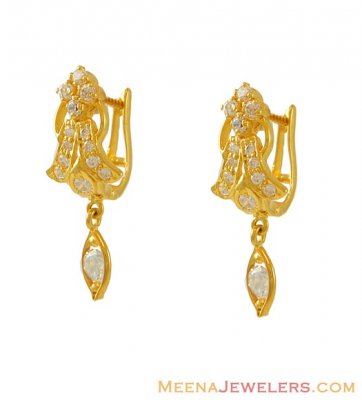 22k Gold Clip On Earrings ( Clip On Earrings )