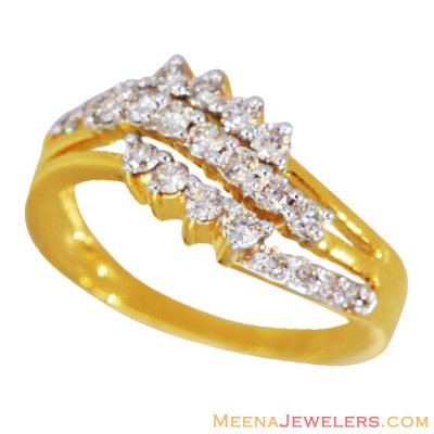 18k Ladies Yellow Gold Diamond Ring ( Diamond Rings )
