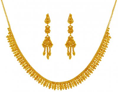 22K Gold Necklace Set ( Light Sets )