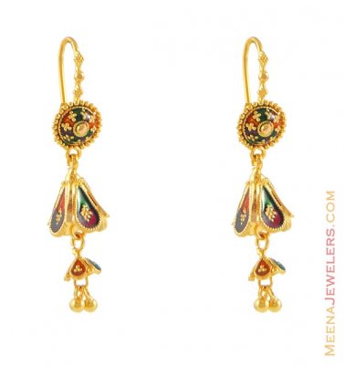 MeenaKari Gold Earrings ( 22Kt Gold Fancy Earrings )