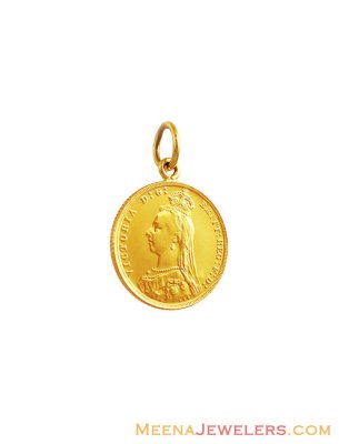 22K Gold Medium Guinea Pendant ( Fancy Pendants )