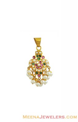 22K Precious Stones Pendant ( Fancy Pendants )