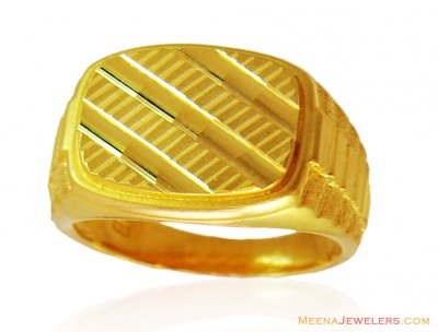 22k Mens Fancy Ring  ( Mens Gold Ring )