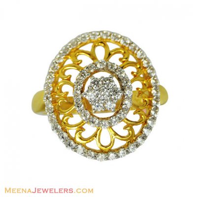 22k Gold Fancy Ring ( Ladies Signity Rings )