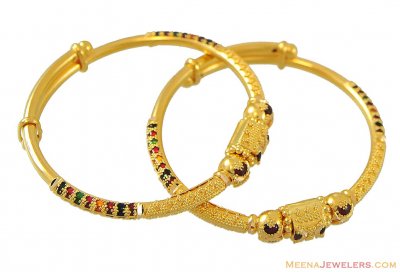  Meenakari Filigree Bangle(22kt) ( Baby Bangles )