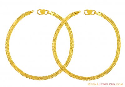 22Kt Gold Payal (2 pc) ( Gold Anklets )