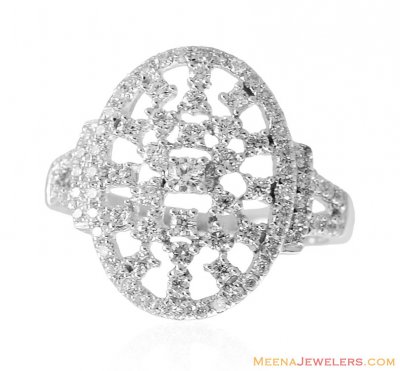 Halo Style 18K Gold Diamond Ring  ( Diamond Rings )