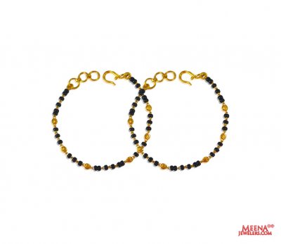 22karat Black Beads Kids Mania ( Black Bead Bracelets )