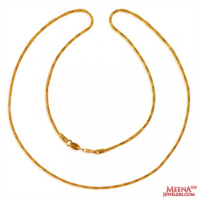 22 kt Gold Fancy Cable Chain ( Plain Gold Chains )