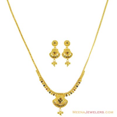 22k Meenakari Necklace Set ( Light Sets )