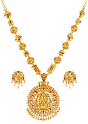 22K Temple Necklace Set ( Gold Designer Sets )