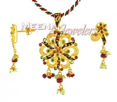 22K Fancy Pendant Set ( Fancy Pendant Set )