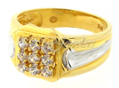 22 Kt Gold Mens Signity Ring ( Mens Signity Rings )