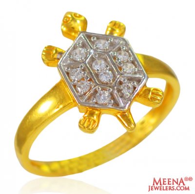 22k Gold Turtle Ladies Ring ( Ladies Signity Rings )