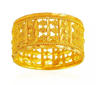 22k Gold Filigree Band  ( Ladies Gold Ring )