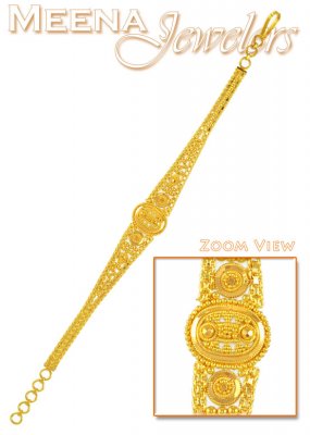 22Kt Gold Filigree Work Bracelet ( 22Kt Baby Bracelets )