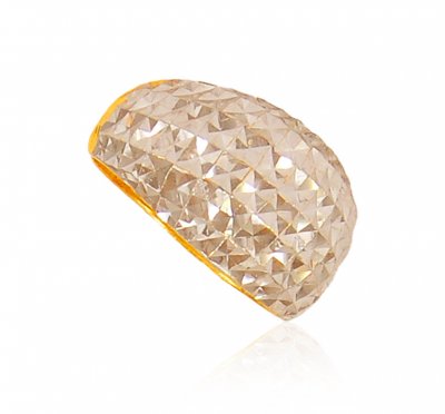 22 Karat Gold Two Tone Ring ( Ladies Gold Ring )