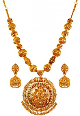 22K Gold Uncut Diamonds Set ( Diamond Necklace Sets )