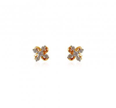 18Karat Gold Diamond Earring ( Diamond Earrings )