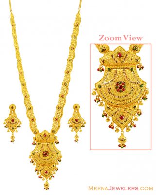 Meenakari Designer Bridal Set 22k ( Bridal Necklace Sets )