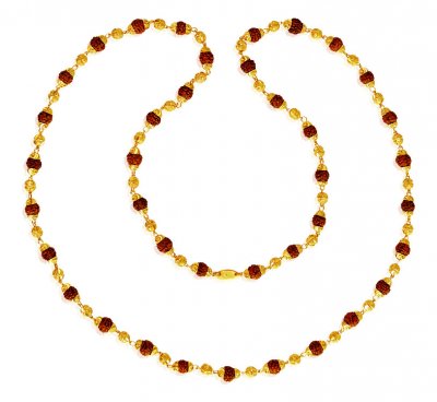 22k Gold Rudraksh Mala ( Men`s Gold Chains )