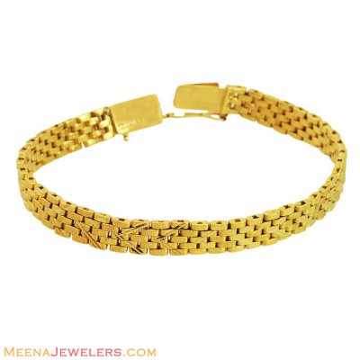 22K Gold Bracelet - BrMb12229 - 22K yellow gold fancy style men's ...