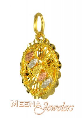 Three Tone Gold Pendant ( Fancy Pendants )