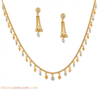 Necklace set with two tone ( Light Sets )