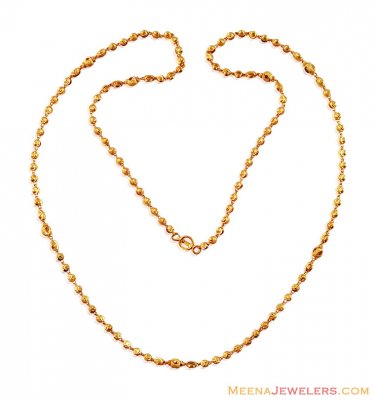 22K Balls Chain (24 Inches) ( 22Kt Long Chains (Ladies) )