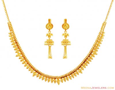 Fancy Gold Necklace Set ( Light Sets )