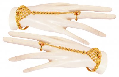 22k Gold Designer Panja (2PC) ( Ladies Bracelets )