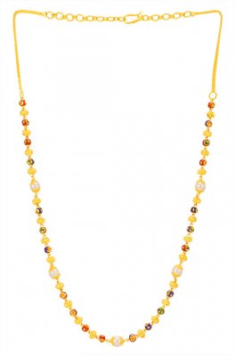 22K Gold Meenakari Ladies Chain ( 22Kt Long Chains (Ladies) )