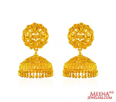 22k Long Chandelier Earrings ( Long Earrings )