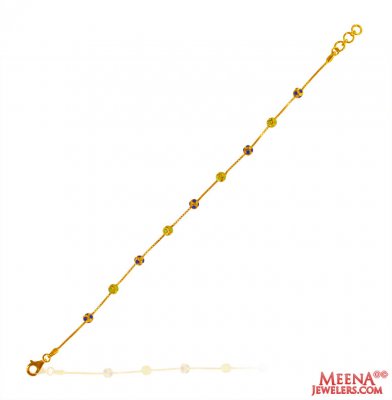 Fancy Ladies Meena Bracelet 22k ( Ladies Bracelets )