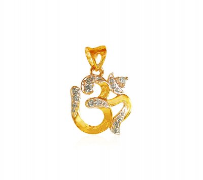 22K Gold Om Pendant  ( Om Pendants )