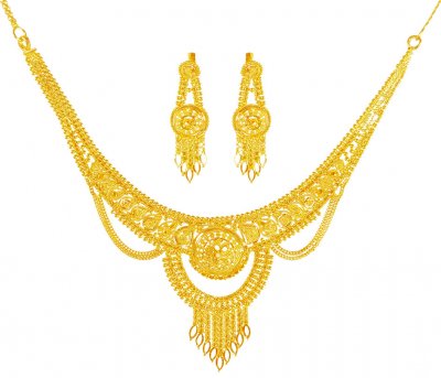 22 Karat Gold Necklace Set ( 22 Kt Gold Sets )