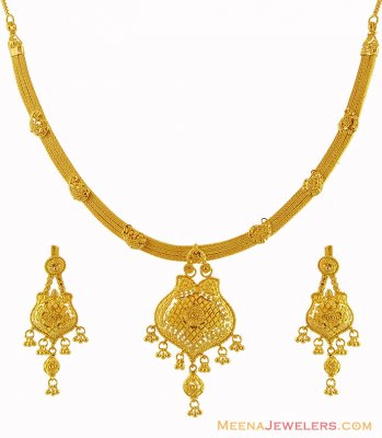 22K Gold Necklace Set ( 22 Kt Gold Sets )