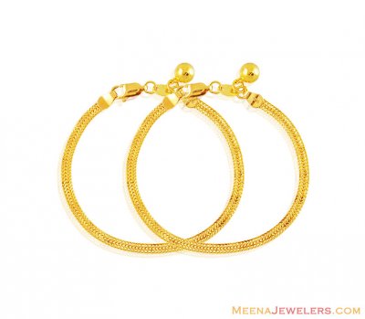 22K Two Tone Kids Payal ( Gold Anklets )