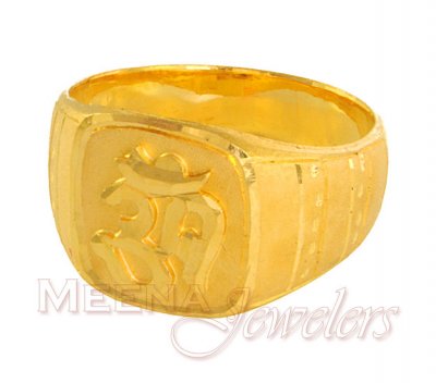 22Kt Gold OM Ring ( Religious Rings )