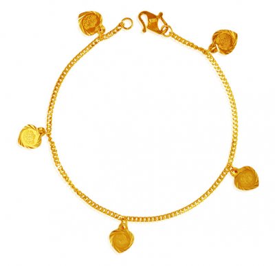 22K Gold Ladies Charm Bracelet  ( Ladies Bracelets )