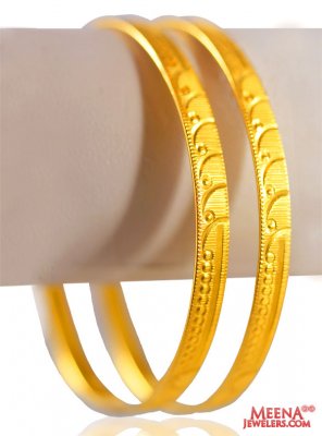 22 Kt Gold Bangles (2 Pc) ( Gold Bangles )