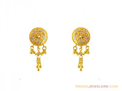 22K Two Tone Filigree Tops  ( 22 Kt Gold Tops )