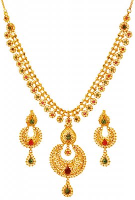 22K Traditional Chand Bali Set ( Gold Designer Sets )