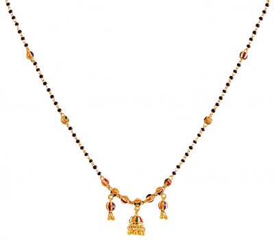 Gold Meenakari Jhumki Mangalsutra  ( MangalSutras )