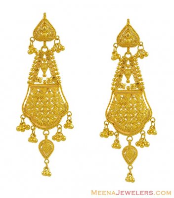 22k Filigree Earrings ( Long Earrings )