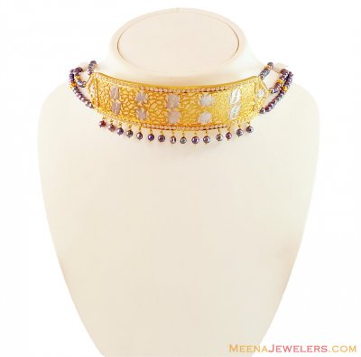 22K Gold Chocker Necklace Only ( Light Sets )