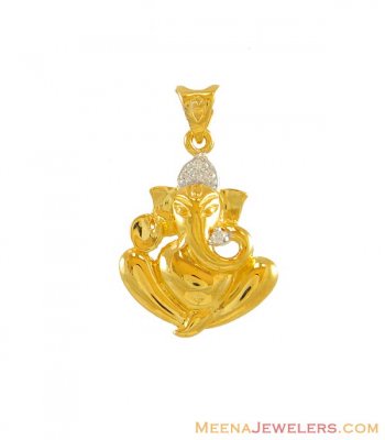 Ganesh Pendant (22K Gold) ( Ganesh, Laxmi and other God Pendants )