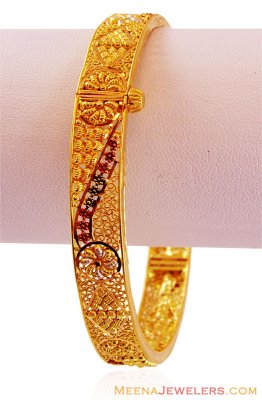 22K Gold Tricolor Kada (1 Pc) ( Kadas )